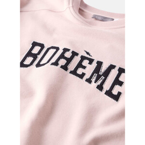 Mint Velvet Pink Boheme Slogan Sweatshirt